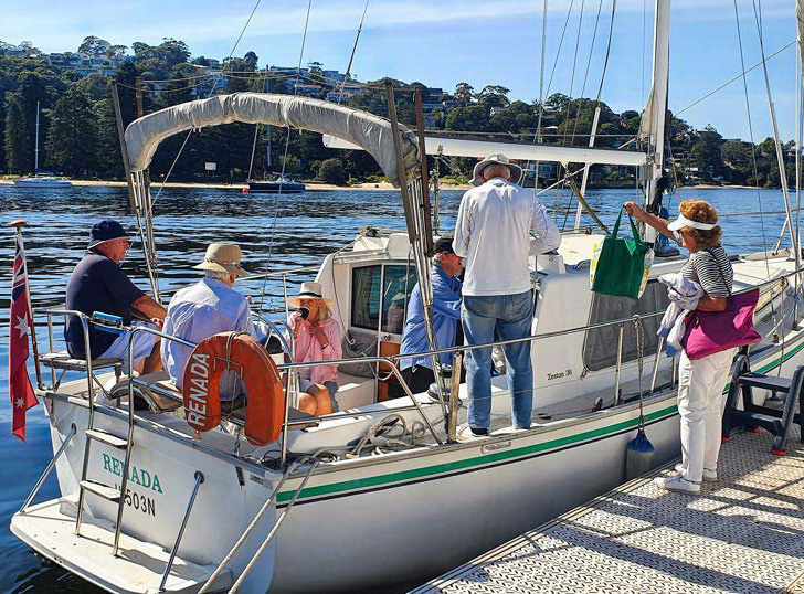 members on yacht